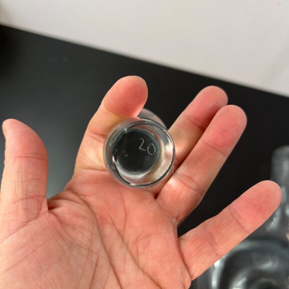 Clear Glass Red Wine Doughnut Hole Decanter With Beautiful Round Stopper EUC - Picture 9 of 12